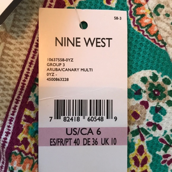 NWT Nine West Aruba/Canary Multi Dress - Picture 7 of 8